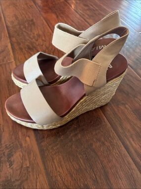 MIA Beige Espadrille Wedge Sandals